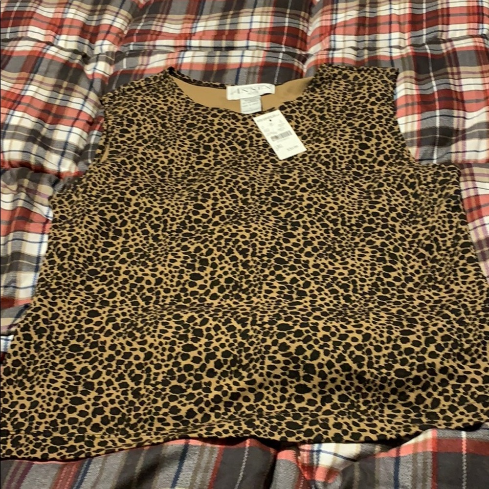 Large petite sleeveless blouse